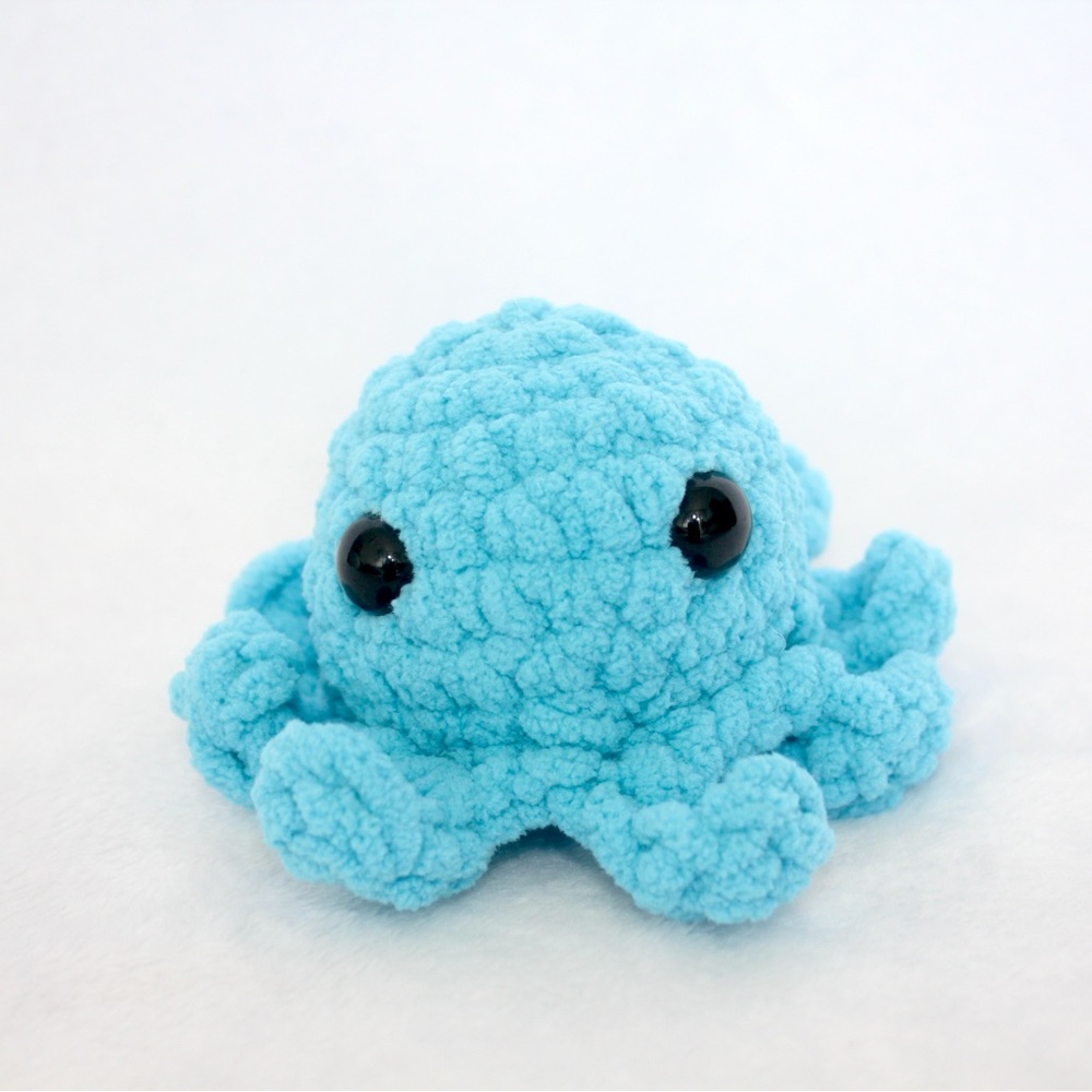 Handmade Baby Teal Crochet Octopus